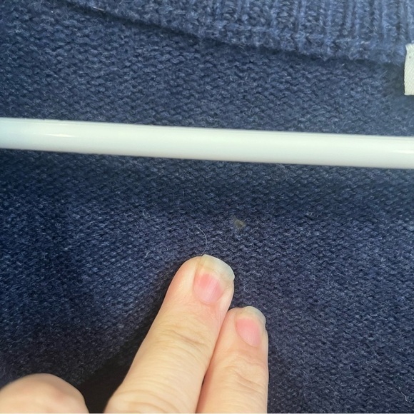 Rails size medium blue cashmere wool blend Olivia sweater lace up - Picture 6 of 9